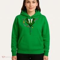 Green Irish Tux St. Patrick's Day Costume Hoodie thumb 5