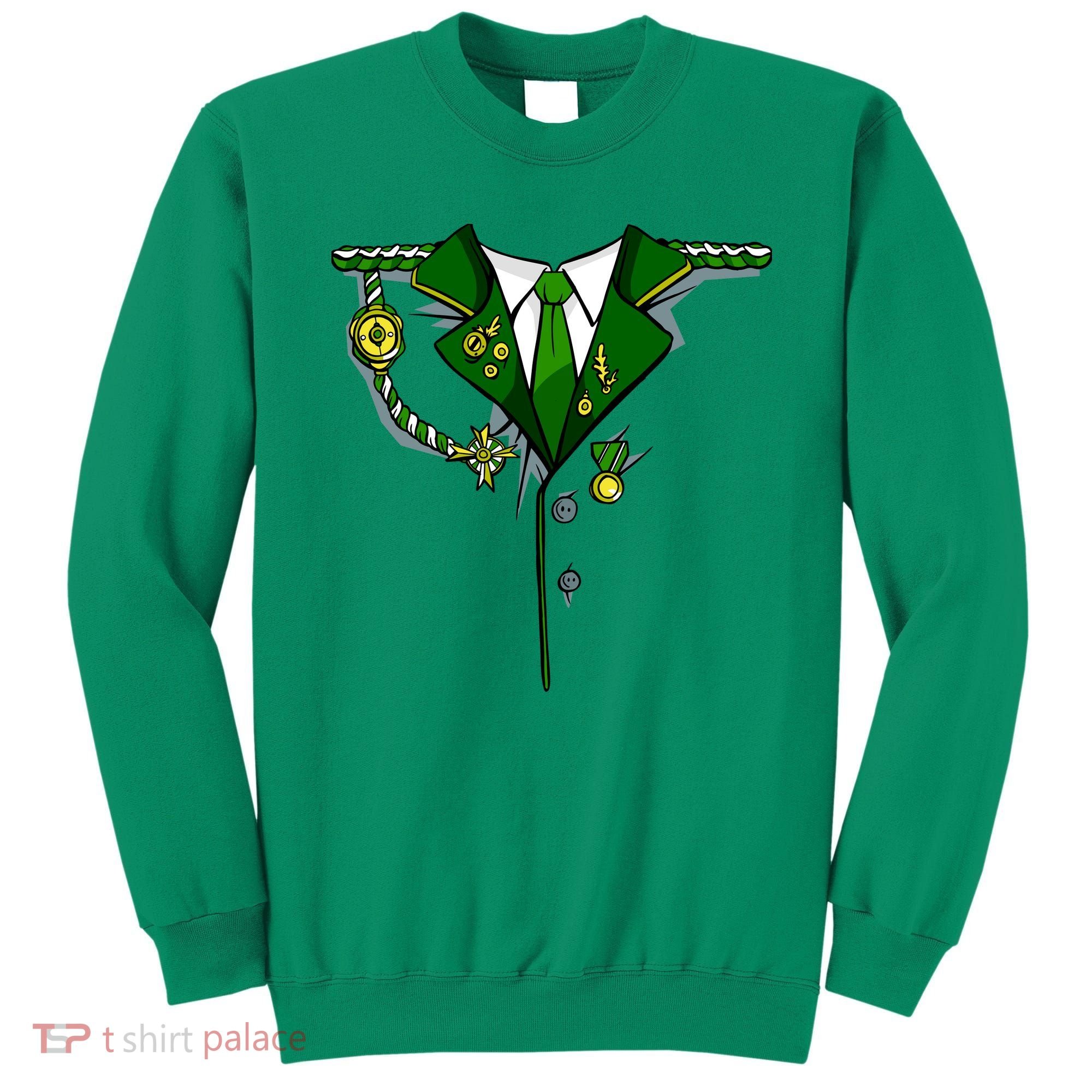 Green Irish Tux St. Patrick's Day Costume Sweatshirt