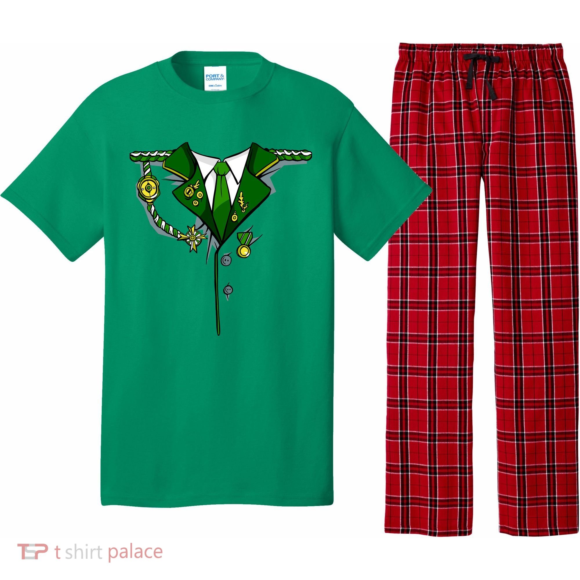 Green Irish Tux St. Patrick's Day Costume Pajama Set