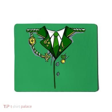 Green Irish Tux St. Patrick's Day Costume Mousepad