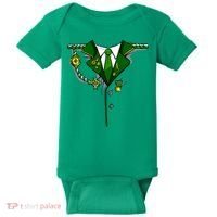 Green Irish Tux St. Patrick's Day Costume Baby Bodysuit thumb 0