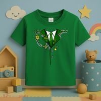 Green Irish Tux St. Patrick's Day Costume Toddler T-Shirt thumb 3