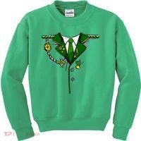 Green Irish Tux St. Patrick's Day Costume Kids Sweatshirt thumb 0