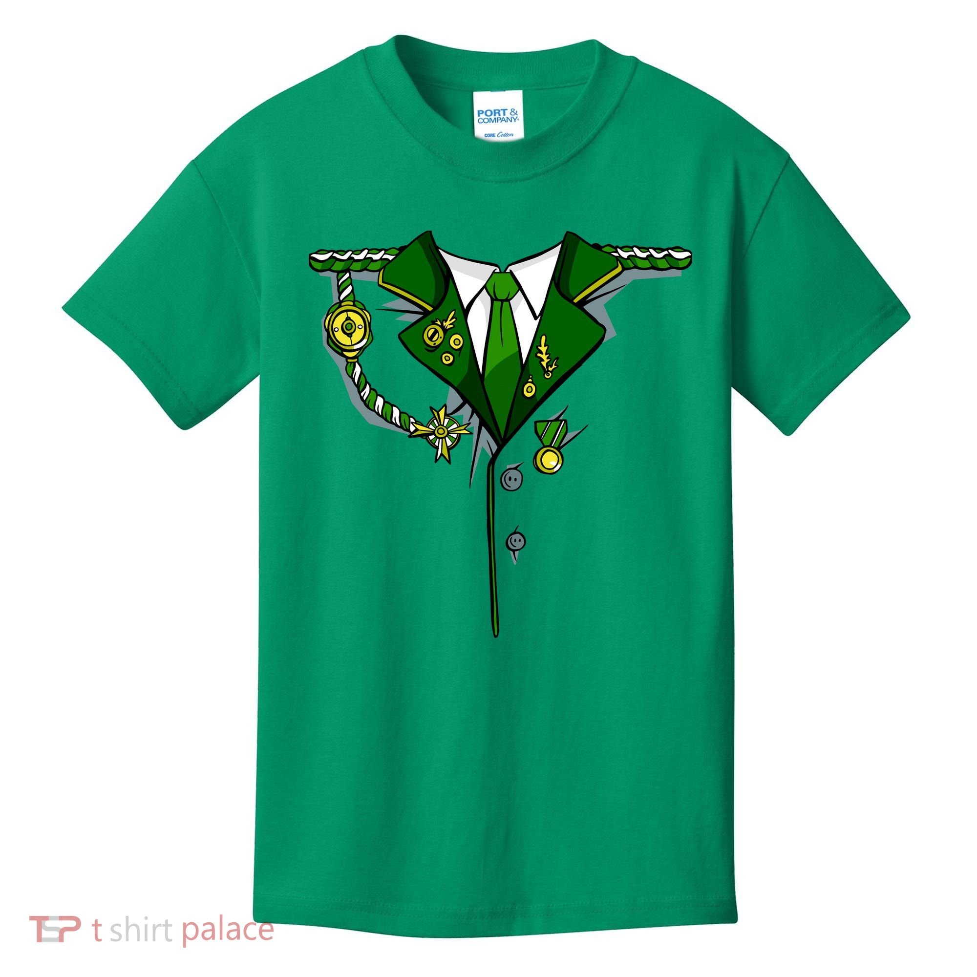 Green Irish Tux St. Patrick's Day Costume Kids T-Shirt