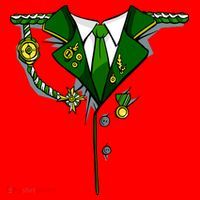 Green Irish Tux St. Patrick's Day Costume Santa Hat thumb 1