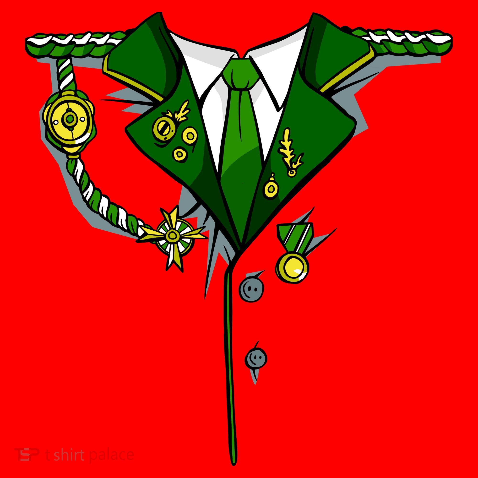 Green Irish Tux St. Patrick's Day Costume Santa Hat