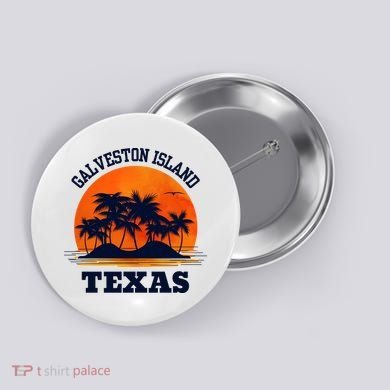 Galveston Island Texas Button