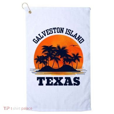 Galveston Island Texas Golf Towel