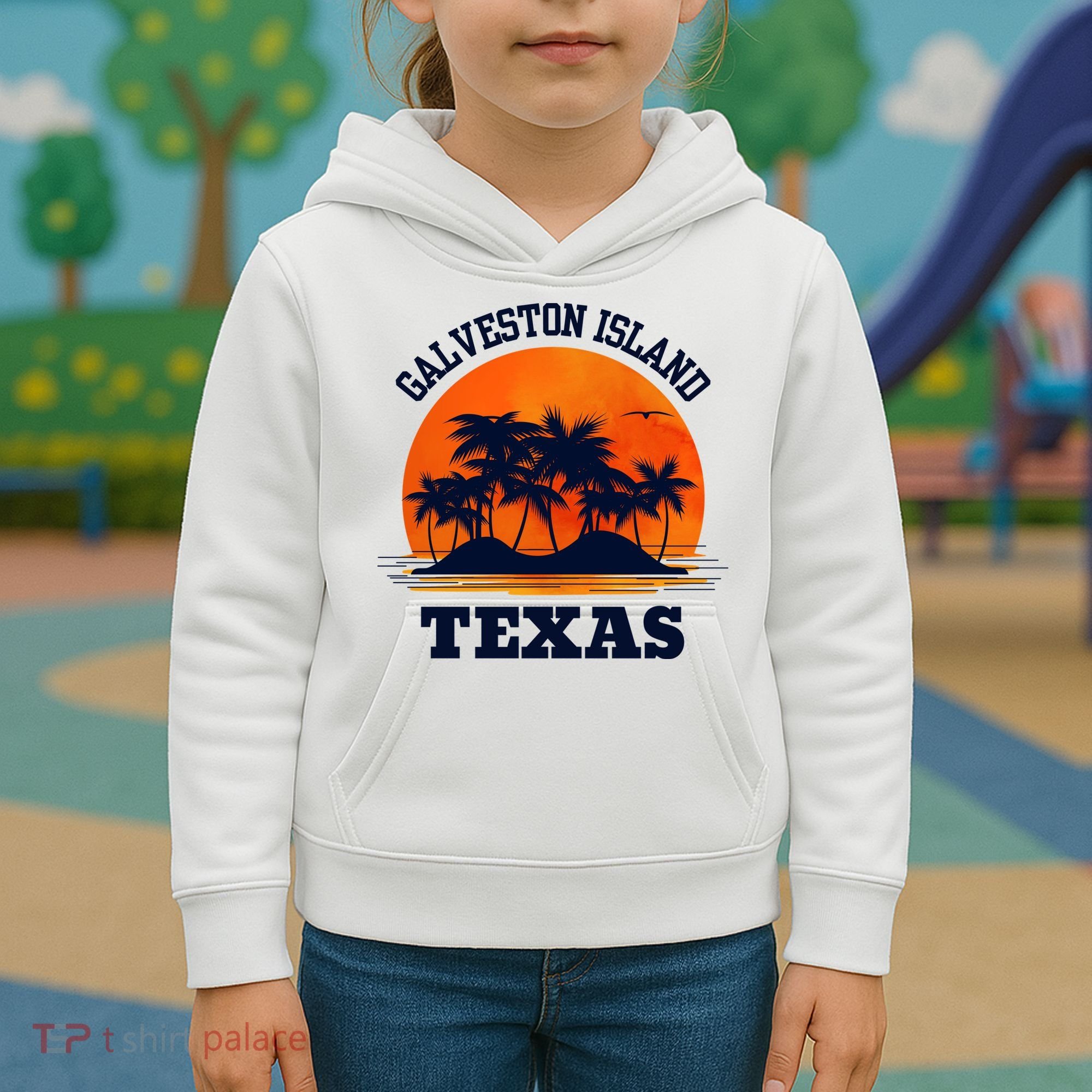 Galveston Island Texas Kids Hoodie