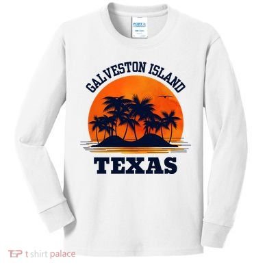 Galveston Island Texas Kids Long Sleeve Shirt