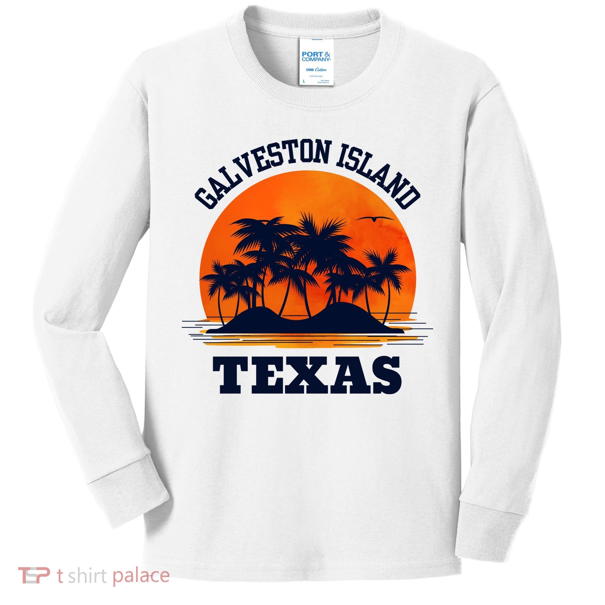 Galveston Island Texas Kids Long Sleeve Shirt
