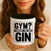 Gym I Thought You Said Gin Alcohol Partying Cocktail Pub Gift Coffee Mug thumb 3