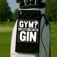 Gym I Thought You Said Gin Alcohol Partying Cocktail Pub Gift Golf Towel thumb 2