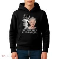 Grief Is The Price We Pay For Love Queen Elizabeth Kids Hoodie thumb 4