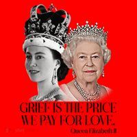 Grief Is The Price We Pay For Love Queen Elizabeth Santa Hat thumb 1