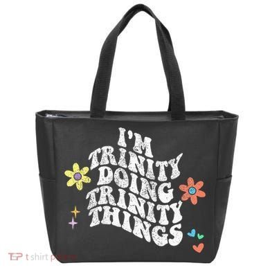 Groovy Im Trinity Doing Trinity Things Funny MotherS Day Tote Bag