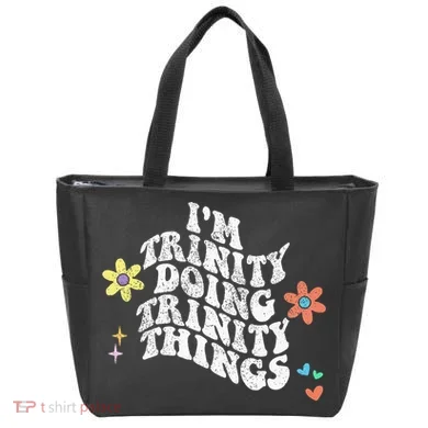 Groovy Im Trinity Doing Trinity Things Funny MotherS Day Tote Bag