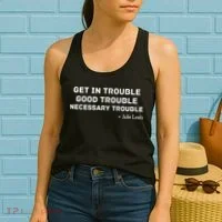 Get In Trouble, Good Trouble , Necessary Trouble Women's Tank Top thumb 2