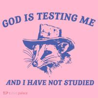 God Is Testing Me Possum Weird Opossum Coaster thumb 2