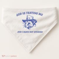 God Is Testing Me Possum Weird Opossum USA-Made Doggie Bandana thumb 0