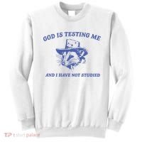 God Is Testing Me Possum Weird Opossum Sweatshirt thumb 0