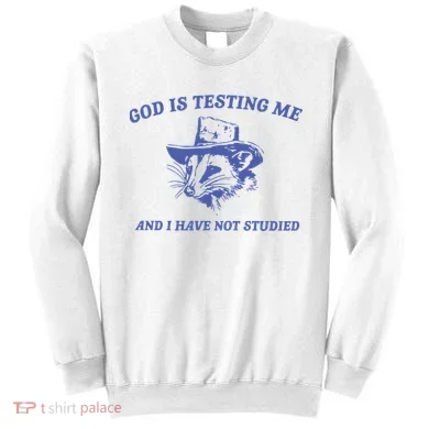 God Is Testing Me Possum Weird Opossum Sweatshirt
