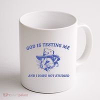 God Is Testing Me Possum Weird Opossum Coffee Mug thumb 1