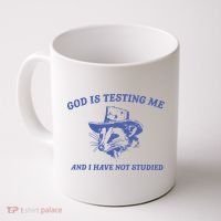 God Is Testing Me Possum Weird Opossum Coffee Mug thumb 0