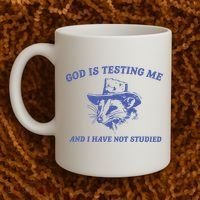 God Is Testing Me Possum Weird Opossum Coffee Mug thumb 2