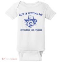 God Is Testing Me Possum Weird Opossum Baby Bodysuit thumb 0