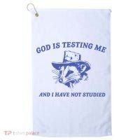 God Is Testing Me Possum Weird Opossum Golf Towel thumb 0