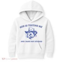 God Is Testing Me Possum Weird Opossum Kids Hoodie thumb 0