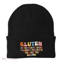 Gluten Is The First Thing I Cannot Tolerate Funny Sarcastic Beanie thumb 0