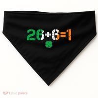 Green Irish Unity 26 + 6 = 1 St Paddys Day Ireland USA-Made Doggie Bandana thumb 0