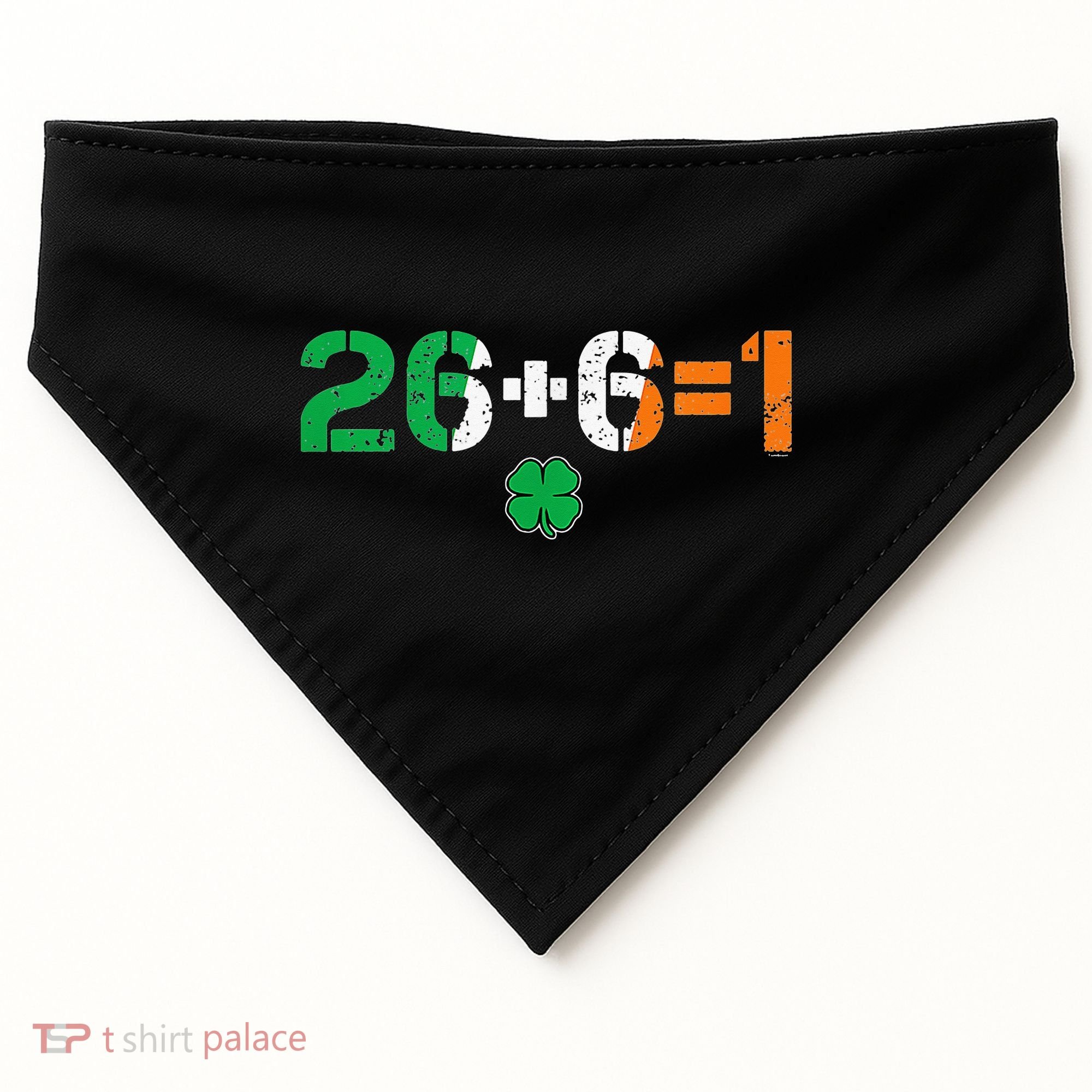 Green Irish Unity 26 + 6 = 1 St Paddys Day Ireland USA-Made Doggie Bandana