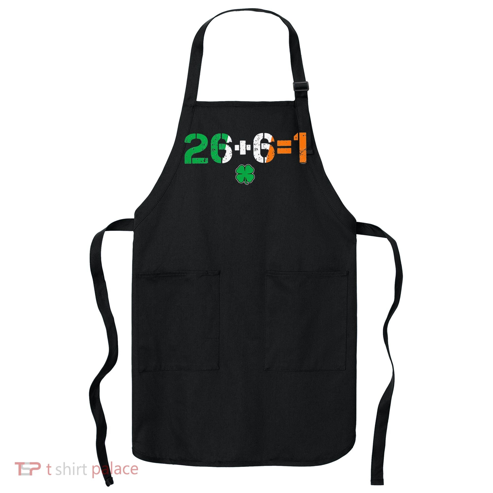 Green Irish Unity 26 + 6 = 1 St Paddys Day Ireland Apron