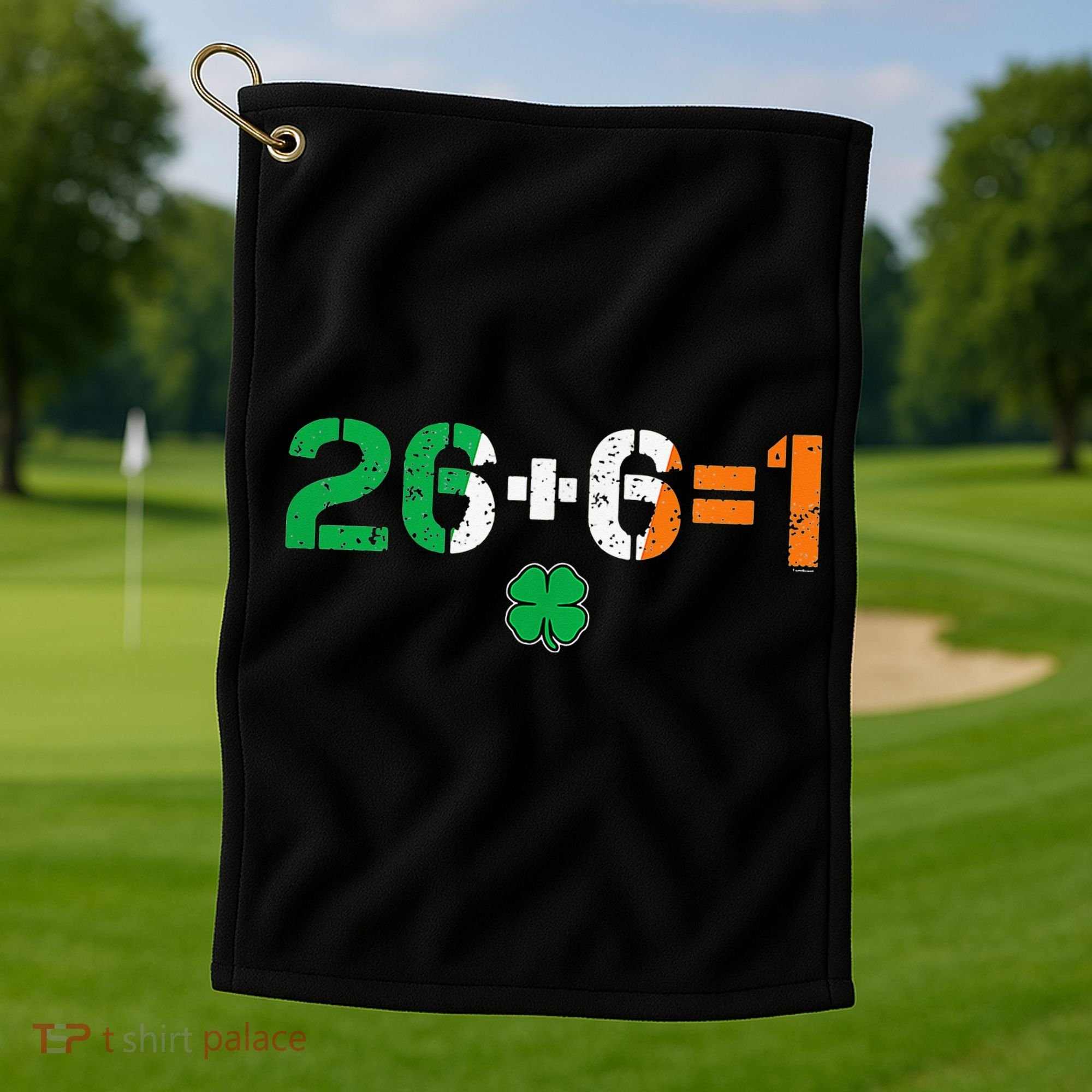 Green Irish Unity 26 + 6 = 1 St Paddys Day Ireland Golf Towel