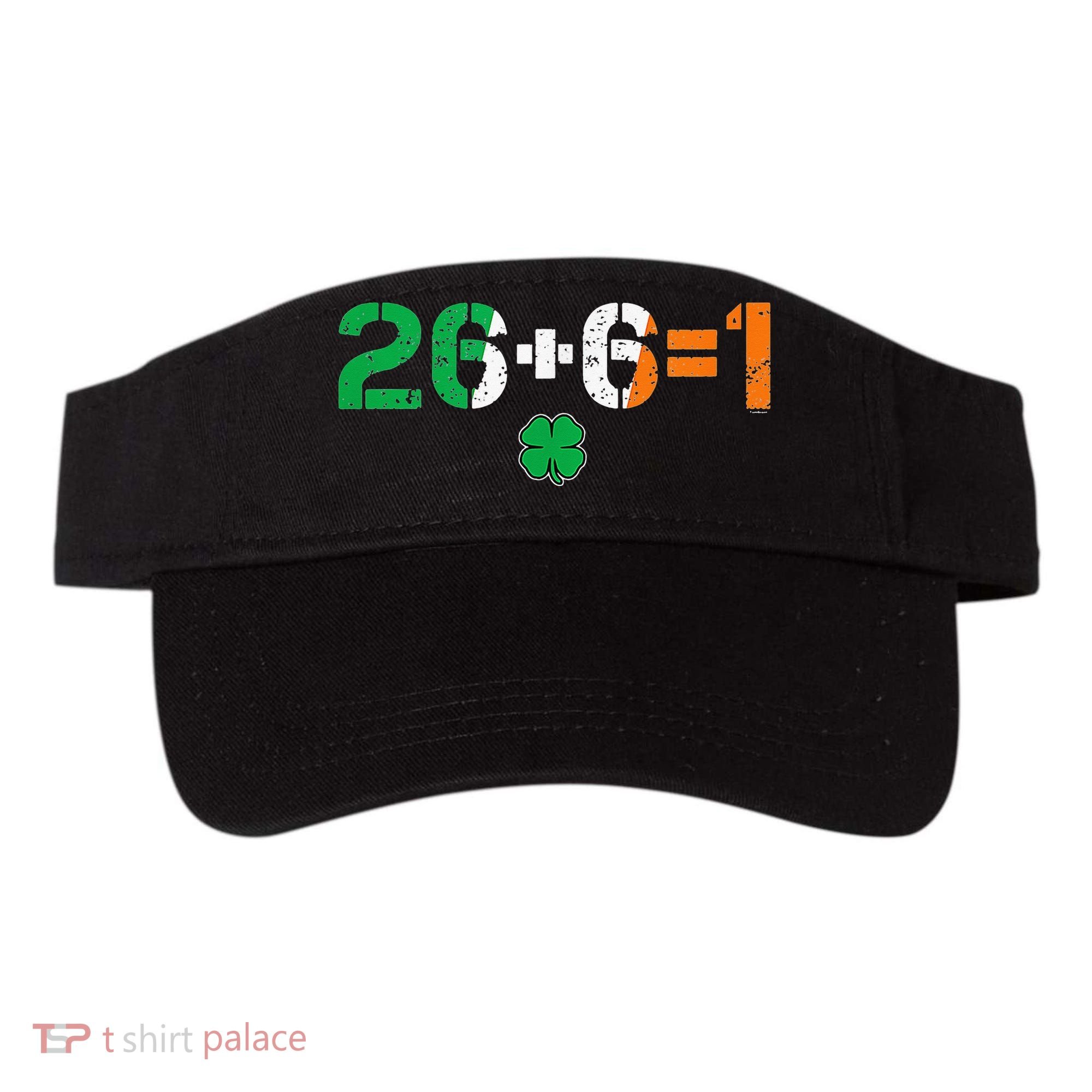 Green Irish Unity 26 + 6 = 1 St Paddys Day Ireland Visor