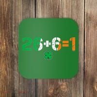 Green Irish Unity 26 + 6 = 1 St Paddys Day Ireland Coaster thumb 0