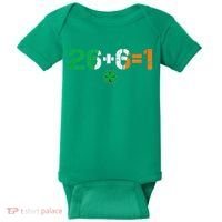 Green Irish Unity 26 + 6 = 1 St Paddys Day Ireland Baby Bodysuit thumb 0