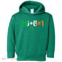 Green Irish Unity 26 + 6 = 1 St Paddys Day Ireland Toddler Hoodie thumb 0