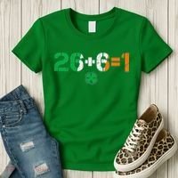 Green Irish Unity 26 + 6 = 1 St Paddys Day Ireland Women's T-Shirt thumb 3