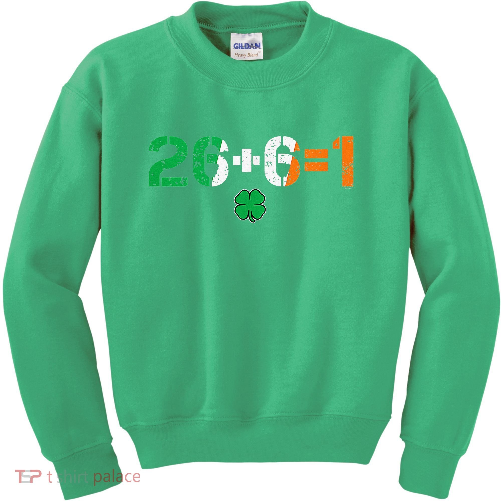 Green Irish Unity 26 + 6 = 1 St Paddys Day Ireland Kids Sweatshirt