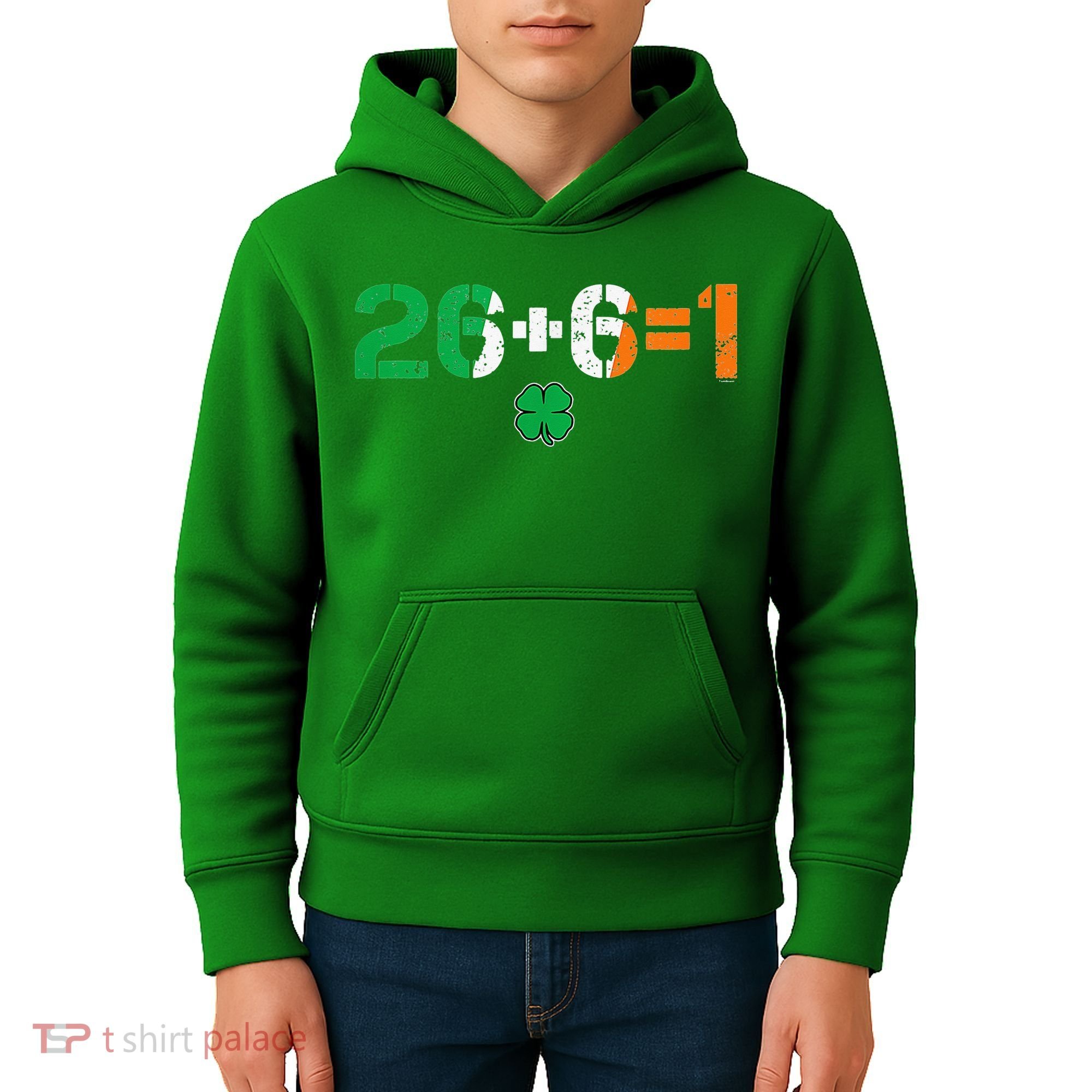 Green Irish Unity 26 + 6 = 1 St Paddys Day Ireland Kids Hoodie