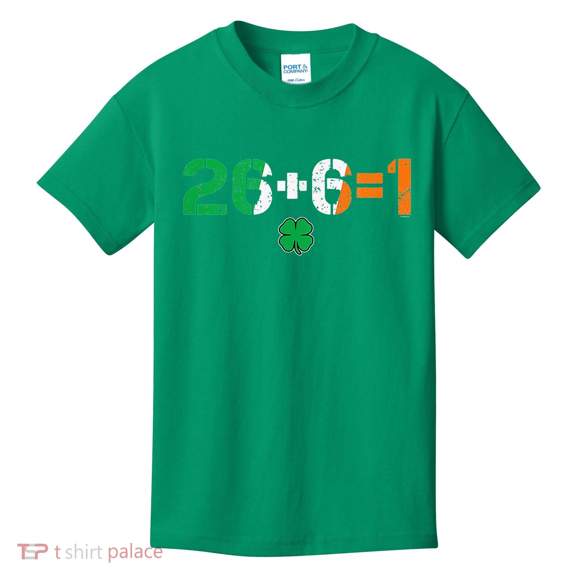 Green Irish Unity 26 + 6 = 1 St Paddys Day Ireland Kids T-Shirt