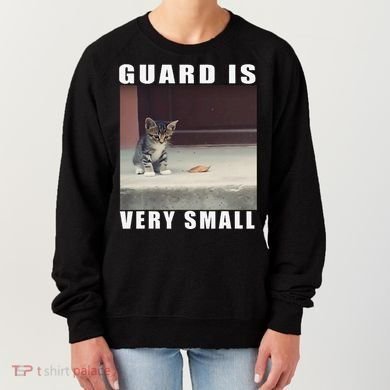 Guard Is Very Small Cat Funny Oddly Specific Dank Meme Women's Sweatshirt