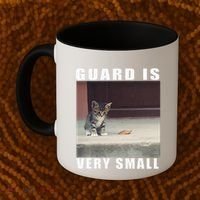 Guard Is Very Small Cat Funny Oddly Specific Dank Meme Coffee Mug thumb 2
