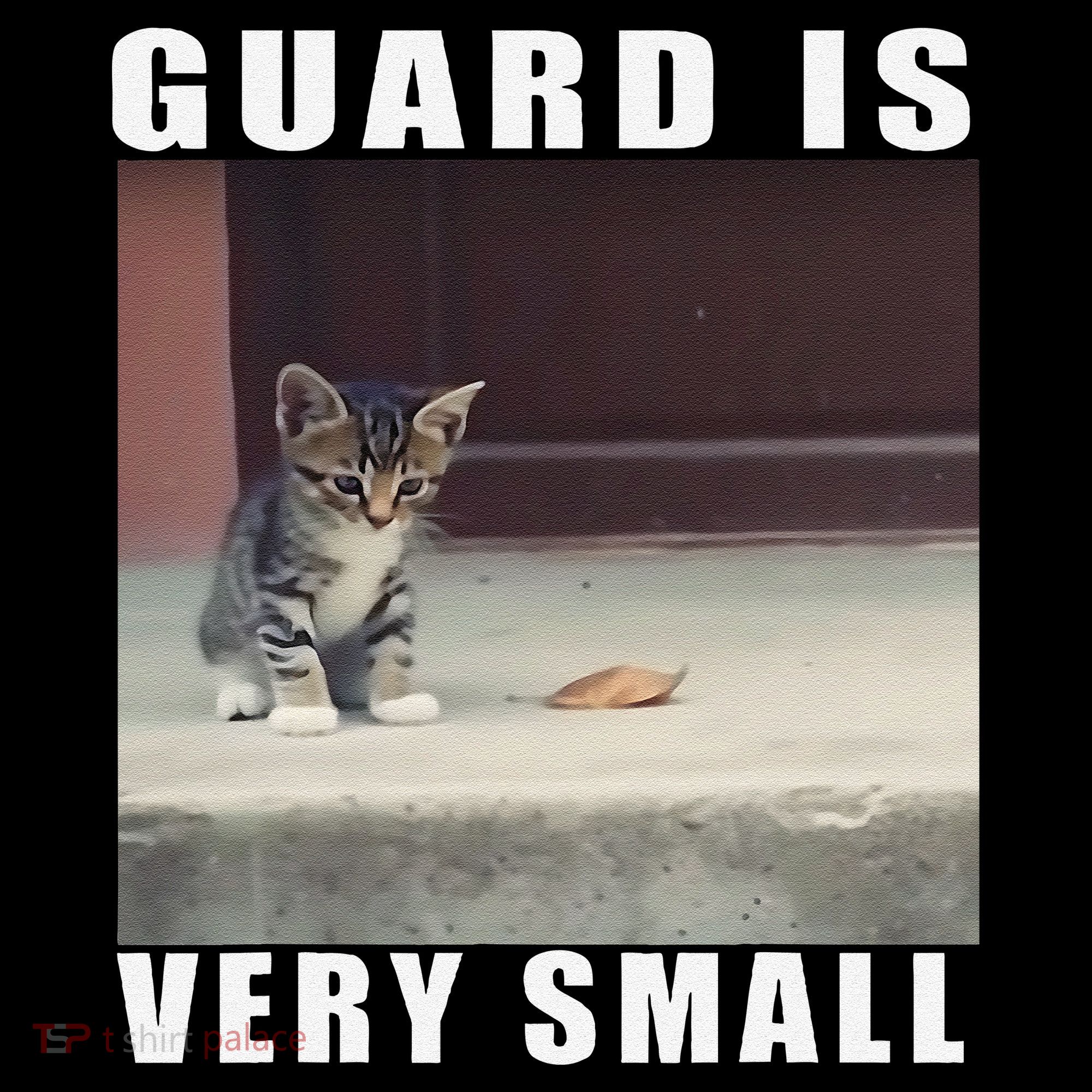 Guard Is Very Small Cat Funny Oddly Specific Dank Meme Coaster