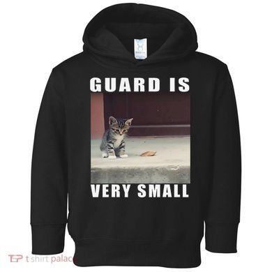 Guard Is Very Small Cat Funny Oddly Specific Dank Meme Toddler Hoodie