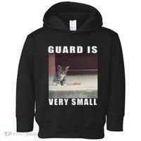 Guard Is Very Small Cat Funny Oddly Specific Dank Meme Toddler Hoodie thumb 0